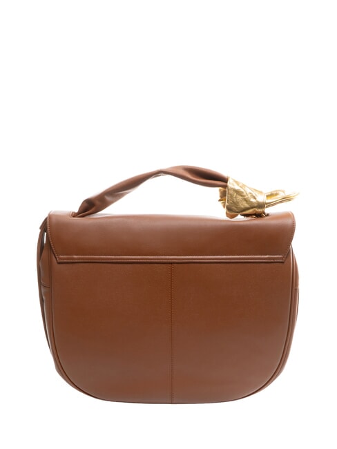 GRETA Leather bag with shoulder strap brown - Women’s Bags
