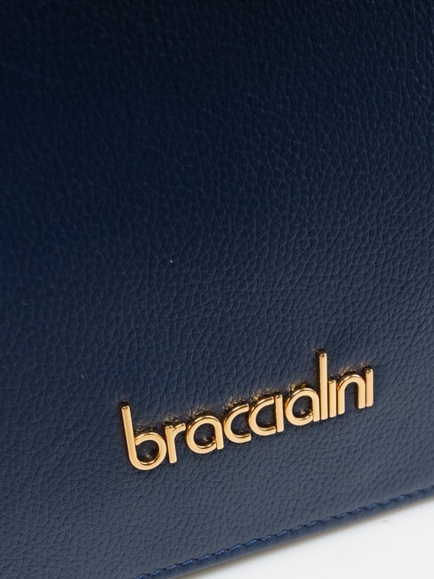 GRETA Leather handbag with shoulder strap blue - Women’s Bags