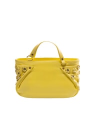 BRACCIALINI SOFIA Leather handbag with little flowers yellow - Women’s Bags - 5