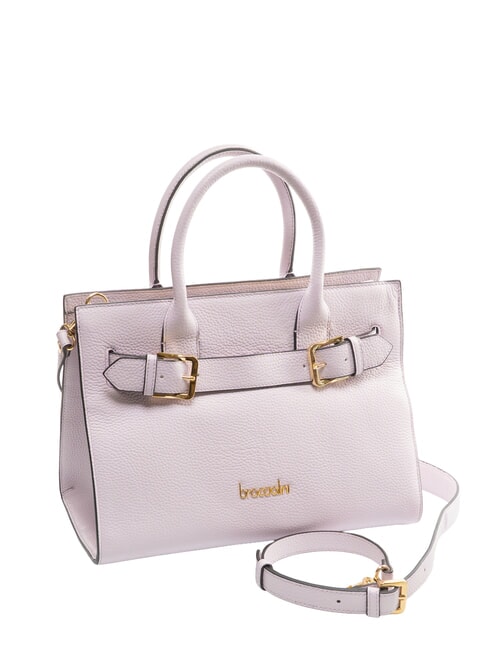 HELLEN Leather handbag with shoulder strap lilac - Women’s Bags