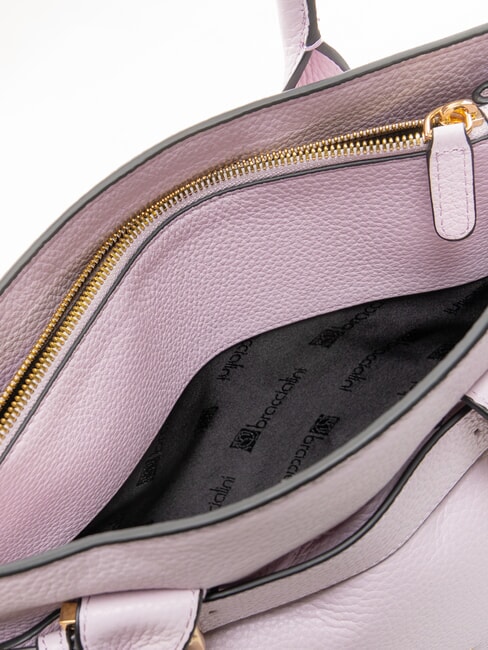 HELLEN Leather handbag with shoulder strap lilac - Women’s Bags