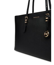 MICHAEL KORS QUINN Leather shopping bag black - Women’s Bags - 3