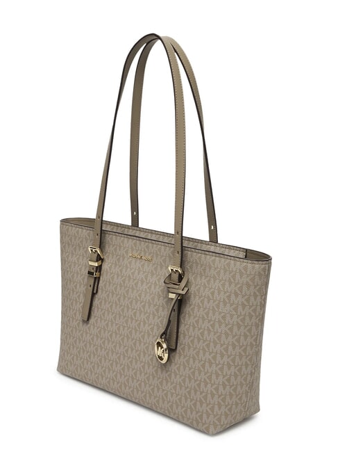 QUINN Shopping bag with all-over logo print birch - Women’s Bags