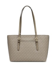 MICHAEL KORS QUINN Shopping bag with all-over logo print birch - Women’s Bags - 3
