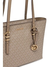 MICHAEL KORS QUINN Shopping bag with all-over logo print birch - Women’s Bags - 4