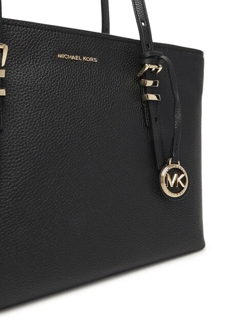 QUINN Medium leather shopping bag black - Women’s Bags