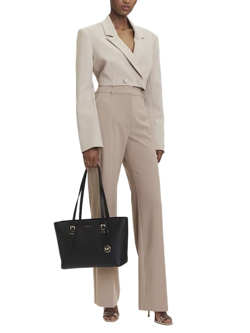 QUINN Medium leather shopping bag black - Women’s Bags