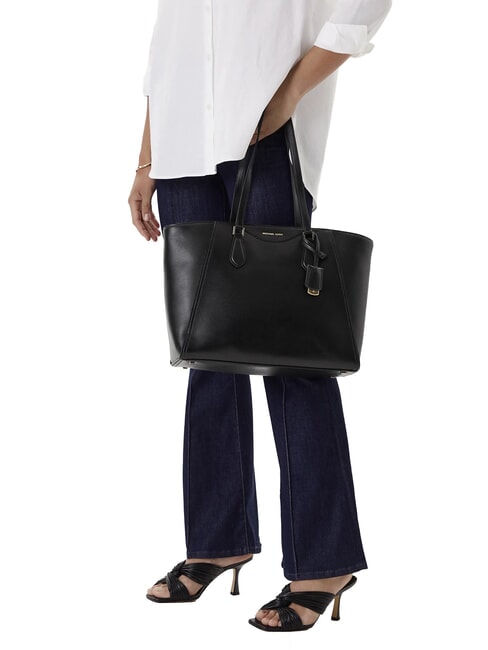 TARYN Leather shoulder shopping bag black - Women’s Bags