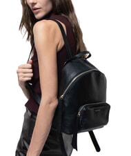 COCCINELLE JEN Round leather backpack with pocket Black - Women’s Bags - 4