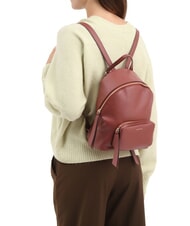 COCCINELLE JEN Round leather backpack with pocket brandy - Women’s Bags - 4
