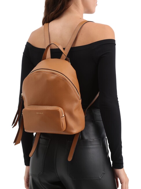 JEN Round leather backpack with pocket CUIR - Women’s Bags