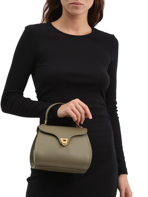 MARVIN Mini leather handbag with shoulder strap laurel green - Women’s Bags