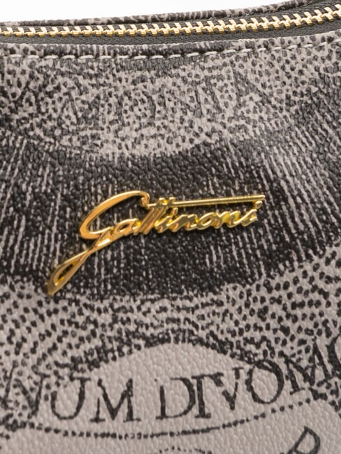 PLANETARIUM Crescent hobo bag with shoulder strap monochrom lt grey/black - Women&rsquo;s Bags