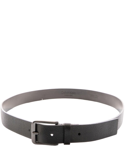CASUAL PIN BUCKLE Leather belt black / matte gunmetal - Belts