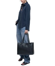 COCCINELLE SWAP Leather shoulder shopping bag Black - Women’s Bags - 4