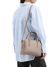 COCCINELLE SWAP Leather satchel bag with shoulder strap warm taupe - Women&rsquo;s Bags - 4