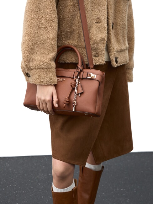 GREGORIA Medium handbag with shoulder strap COGNAC - Women&rsquo;s Bags