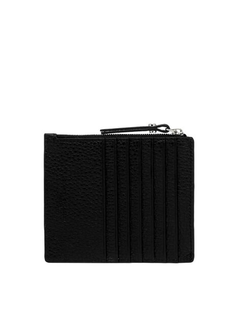 GRAIN Flat leather wallet with zip Black - Women’s Wallets