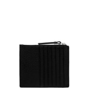 GIANNI CHIARINI GRAIN Flat leather wallet with zip Black - Women’s Wallets - 3