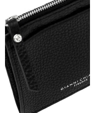 GIANNI CHIARINI GRAIN Flat leather wallet with zip Black - Women’s Wallets - 4