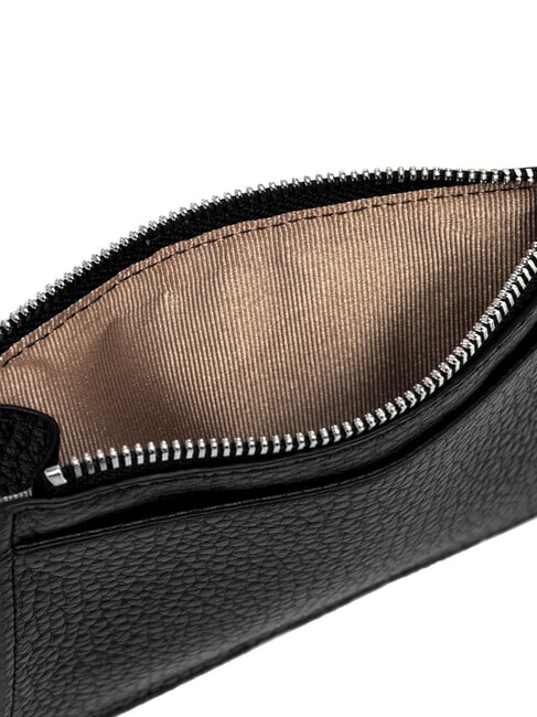 GRAIN Flat leather wallet with zip Black - Women’s Wallets