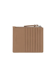 GIANNI CHIARINI GRAIN Flat leather wallet with zip clay - Women’s Wallets - 3