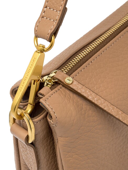 BROOKE Hammered leather shoulder bag clay - Women’s Bags