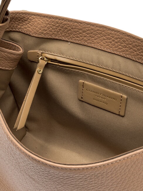 CECILE Hammered leather shoulder bag clay - Women’s Bags