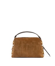 GIANNI CHIARINI ALIFA Suede leather handbag with shoulder strap caramel - Women’s Bags - 3