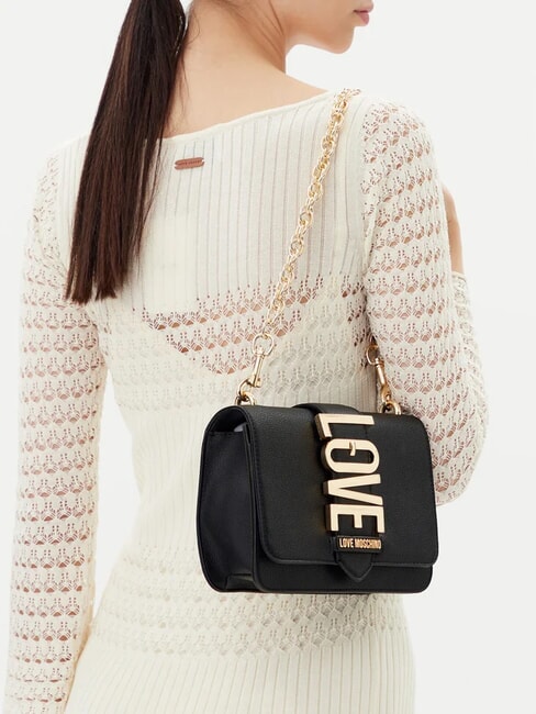 VERTICAL LOGO Mini Shoulder Bag Black - Women’s Bags