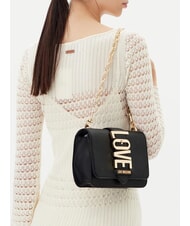 LOVE MOSCHINO VERTICAL LOGO Mini Shoulder Bag Black - Women’s Bags - 5