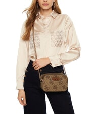 GUESS IZZY Camera case two zip bag MILK LOGO - Women’s Bags - 4