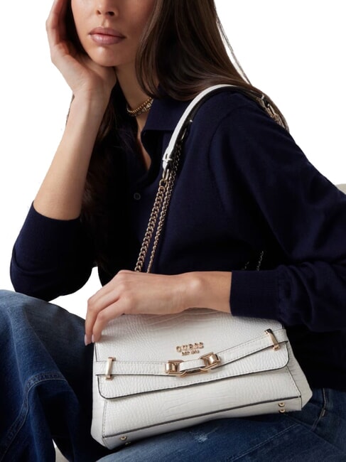 SILVYE Convertible bag with crocodile print white - Women&rsquo;s Bags