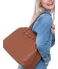 GUESS VIKKY II Shoulder Tote Bag COGNAC - Women&rsquo;s Bags - 4