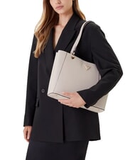 GUESS NOELLE Saffiano shopper bag bone - Women’s Bags - 4