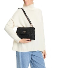 GUESS CRESIDIA II Shoulder bag with flap black logo - Women’s Bags - 6