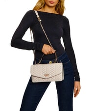 GUESS ANNING Convertible Quilted Bag STONE - Women’s Bags - 3