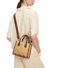 GUESS SILVANA Mini Hand Bag, with shoulder strap cognac / olives - Women&rsquo;s Bags - 5