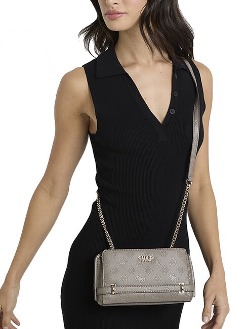 ZARELA  Shoulder bag dark taupe logo - Women’s Bags