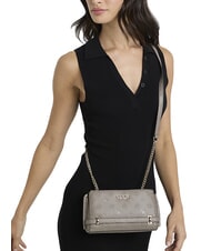 GUESS ZARELA  Shoulder bag dark taupe logo - Women’s Bags - 3