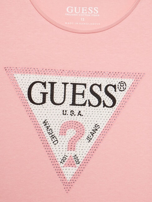 KIDS Short-sleeved T-shirt with rhinestones sweet pink - Child T-shirt
