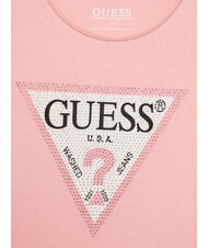 GUESS KIDS Short-sleeved T-shirt with rhinestones sweet pink - Child T-shirt - 3