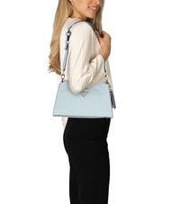 GUESS CRESIDIA Embossed logo shoulder bag powder blue - Women’s Bags - 4