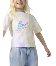 GUESS KIDS MIDI Printed short-sleeved T-shirt shaded flower big ao - Child T-shirt - 4