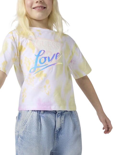 KIDS MIDI Printed short-sleeved T-shirt shaded flower big ao - Child T-shirt
