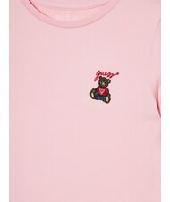 GUESS KIDS Short-sleeved T-shirt with teddy bear cotton candy pink - Child T-shirt - 3