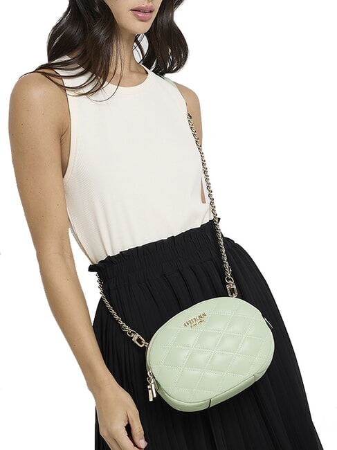 TAMSIN Small quilted shoulder bag celadon - Women’s Bags