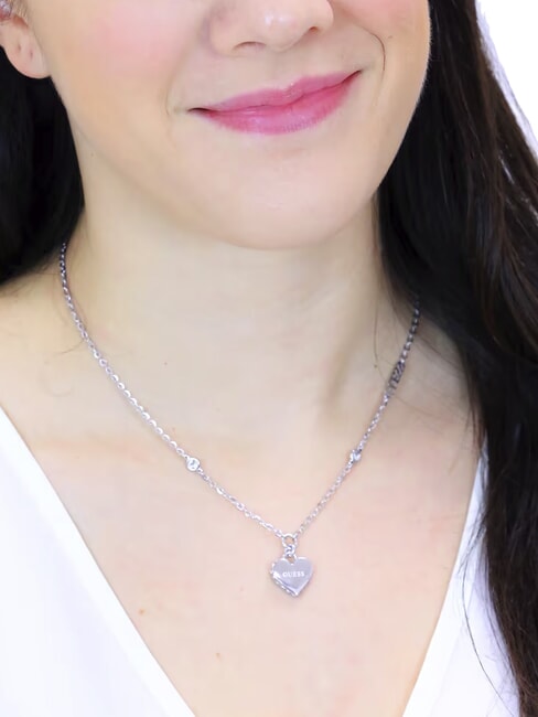 FALLING IN LOVE Heart necklace SILVER - Necklaces