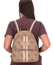 GUESS MANHATTAN 2 Large backpack with logo print MILK LOGO - Women’s Bags - 5