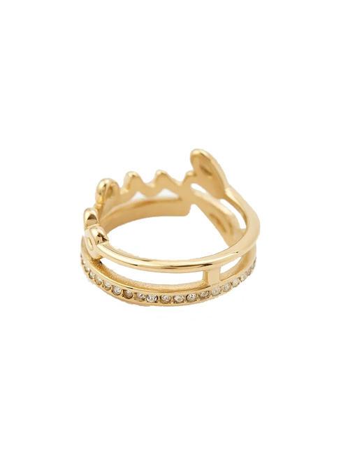 SAY MY NAME Ring with zircons yellow gold - Rings